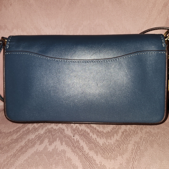 COACH Dinky 1941 Cornflower Blue Glove Tanned Leather Crossbody - Picture 4 of 12